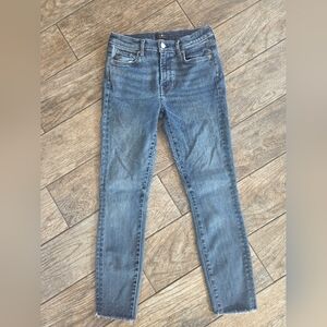 7 For All Mankind Women's Faded Blue Skinny Jeans